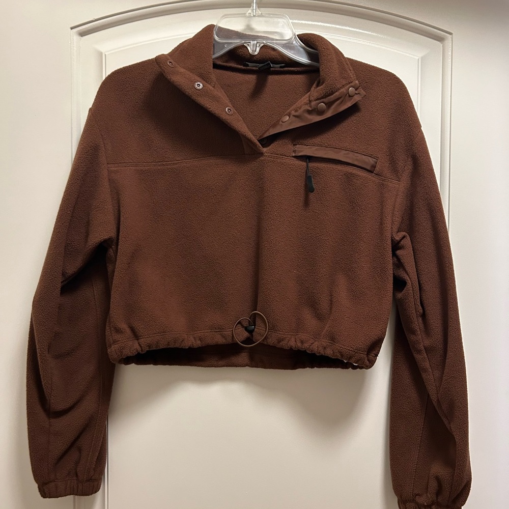 Forever 21 Brown cropped fleece